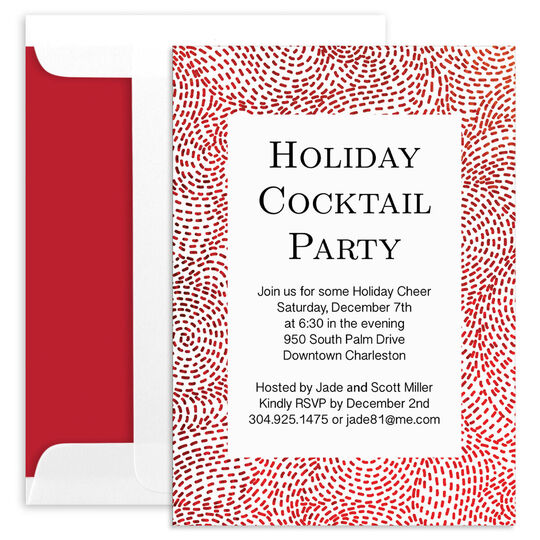 Swirl Foil Border Invitations